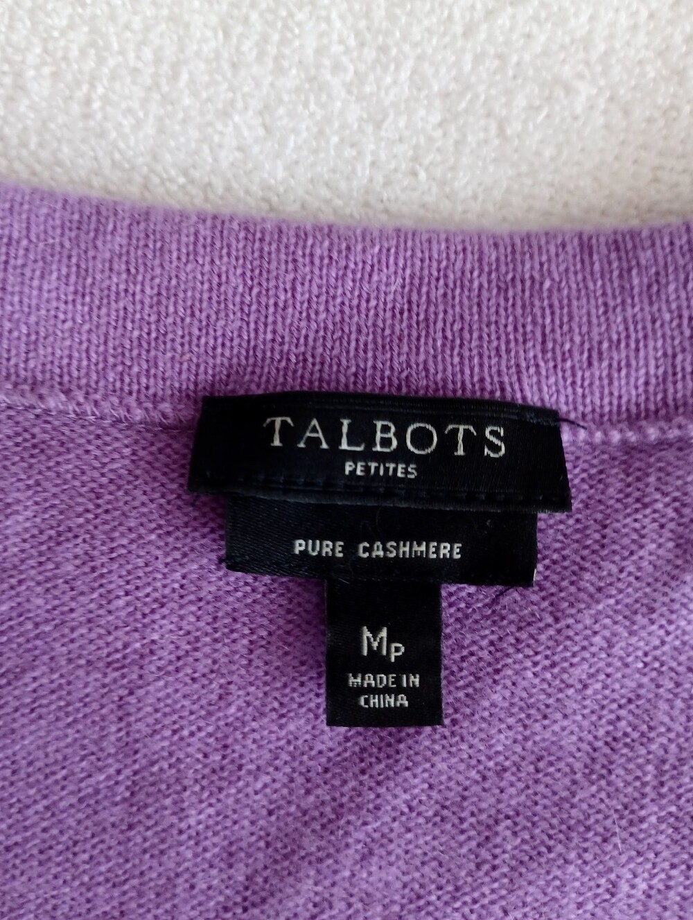 Talbots Cashmere Purple Sweater, Size Mp - Picture 12 of 12